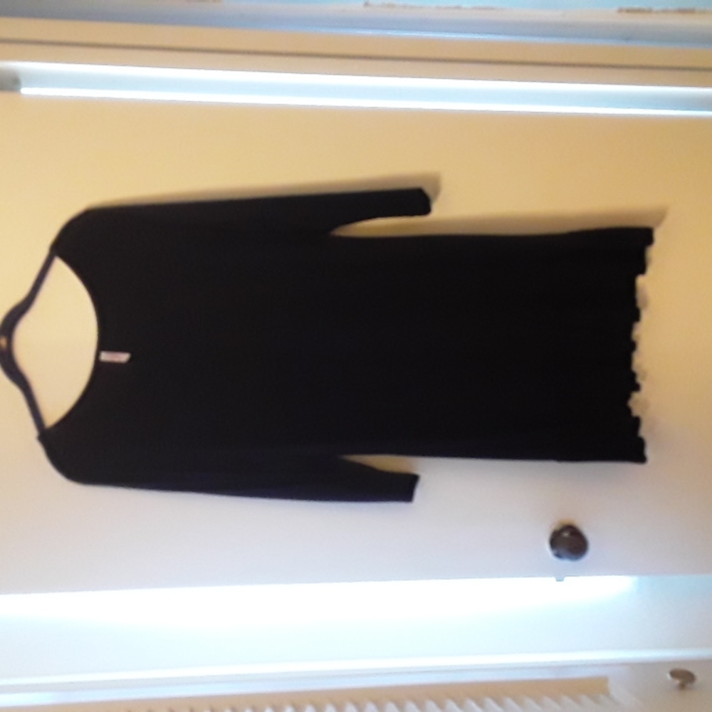 Black Ruffle Bottom Trim Dress
